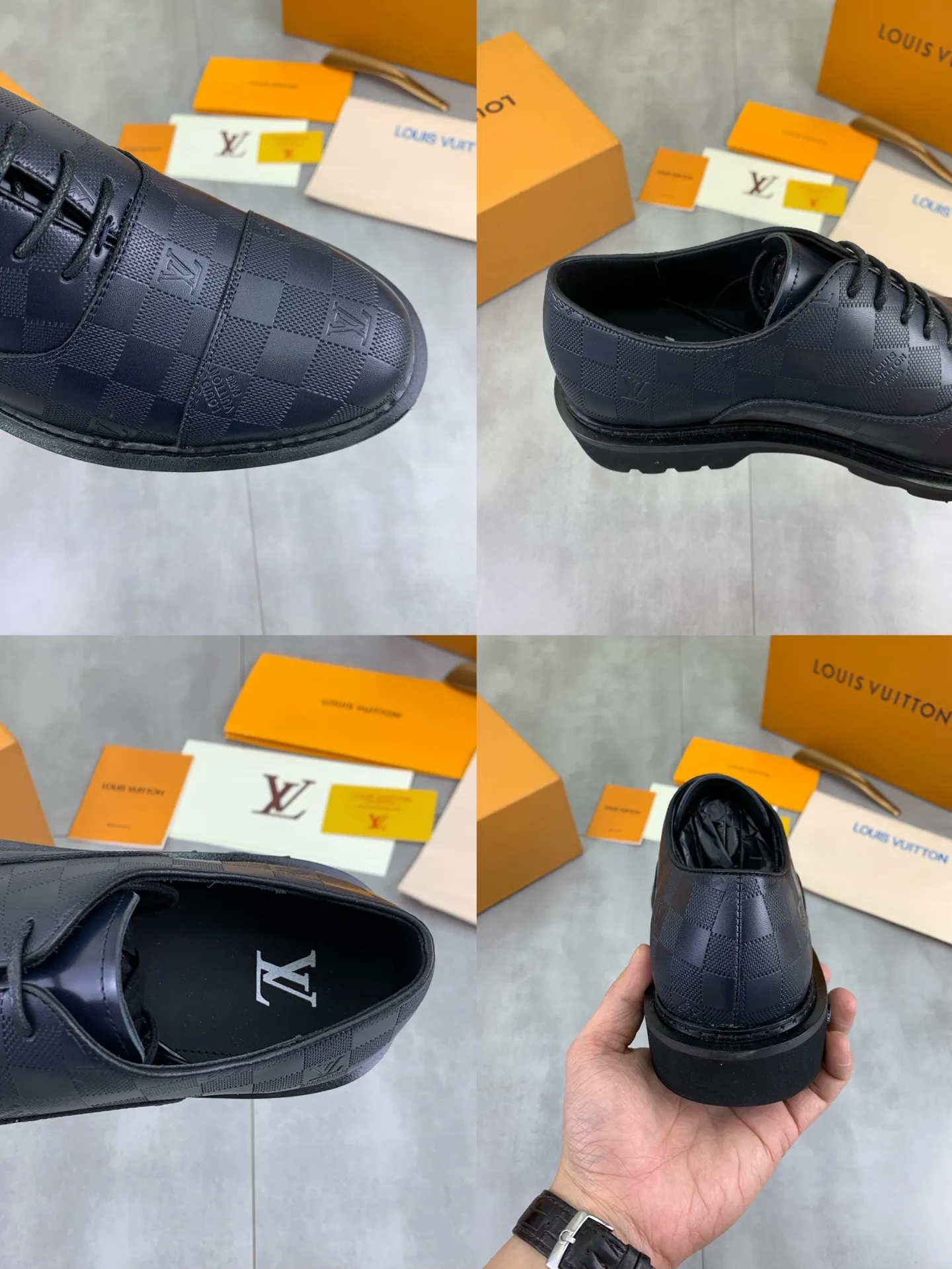 Factory price P820 💎💎💎Top version LOUIS VUITTON [Louis Vuitton] - LV men's business casual leather shoes, luxurious and noble 👞All imported original cowhide, just to create a more comfortable wearing experience, upper: original high-end calfskin➕Imported soft cowhide lining, original lightweight foam outsole✔️Color: 3️⃣colors available Size: 39-44 (38.45 46 can be customized (non-returnable)